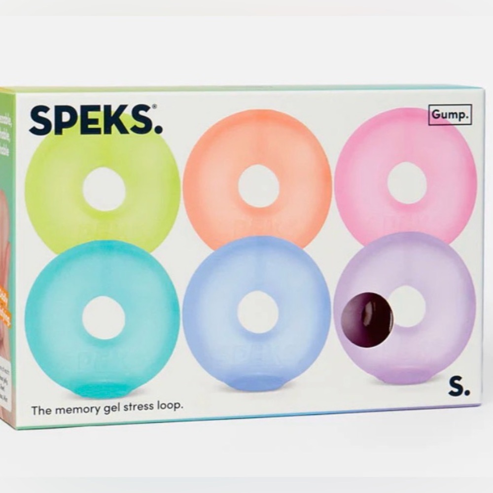 Speks Gump Loop Mini Memory Gel 6 Pack Fidget Sensory Toy Pastel Rainbow NEW